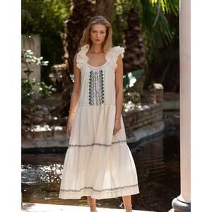 Band of the Free Arrouya Dress Cream Small